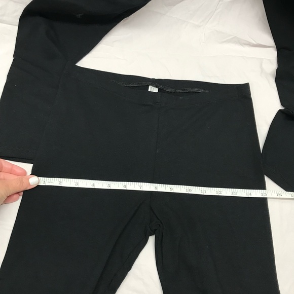 NEW 2 Pack American Apparel Black Leggings Tights Size M Cotton Spandex Yoga M - Picture 8 of 10